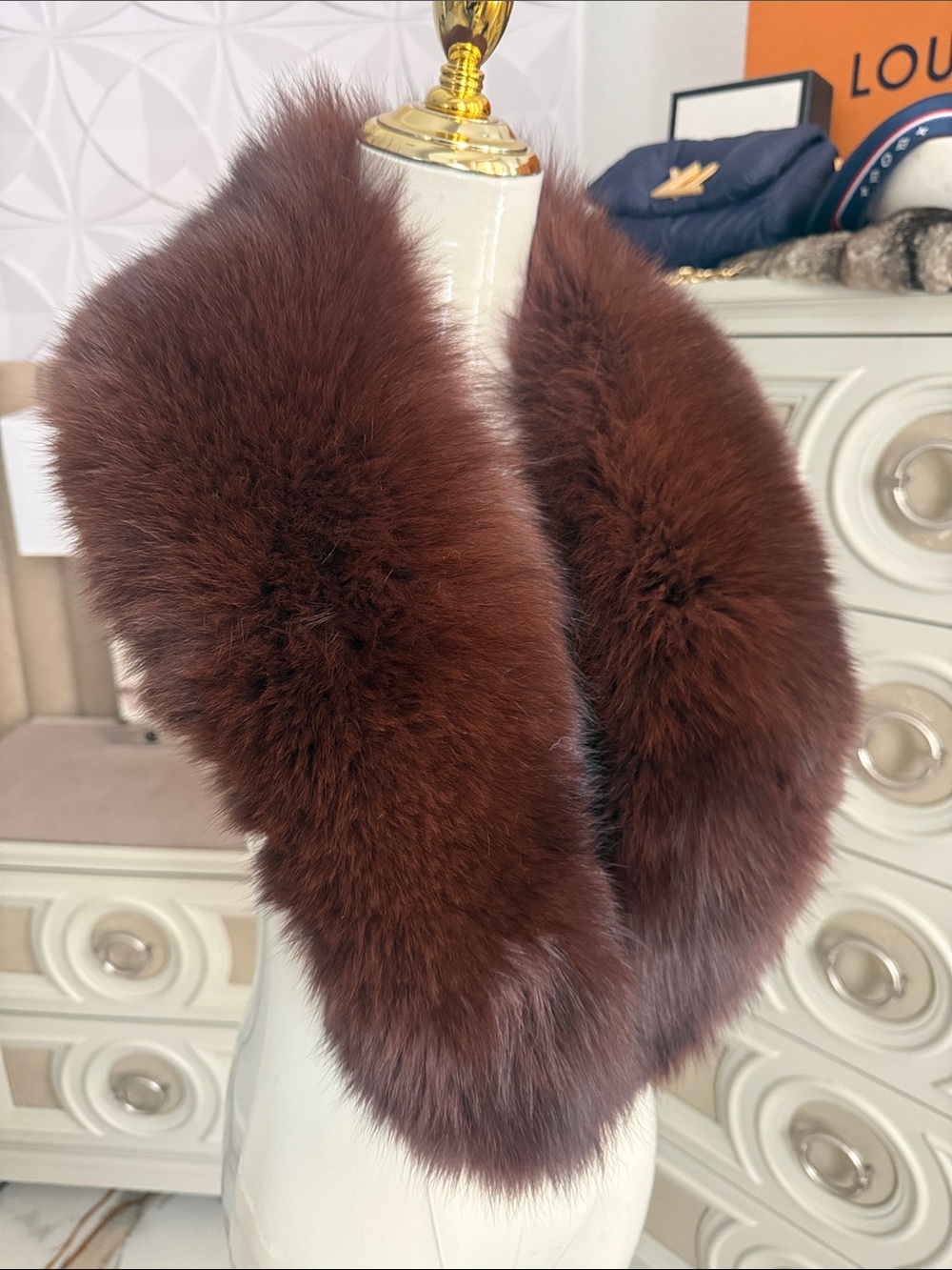 Real Fox fur collar thick pelts